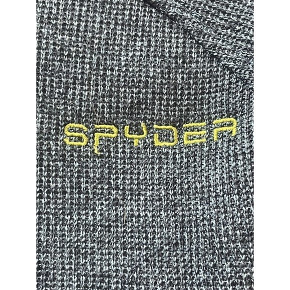 Spyder Sweater Adult XXL Blue Neon Quarter Zip Outdoors Jacket Coat Mens - Picture 4 of 9